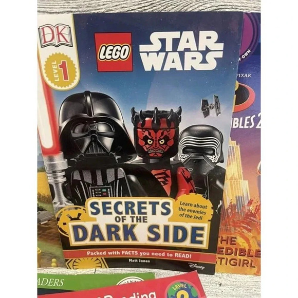 Lot Of 5 Books Lego Star Wars Incredibles Steps 1-3 DK Readers World Of Reading - Picture 6 of 7